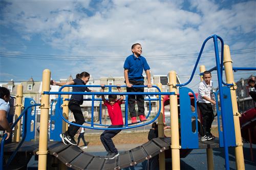 Students on playground 